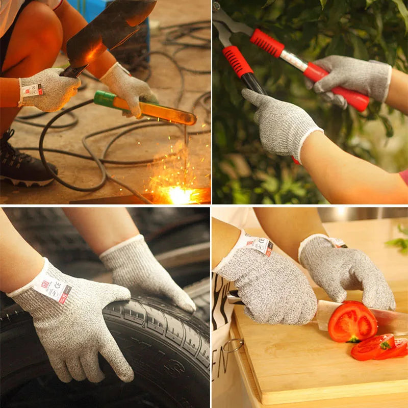 Safety Working Hunting Fishing Kitchen Gloves Men Women Nylon Butcher Knife Anti-Cutting Slaughter Repair Carpentry Gloves C96