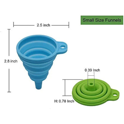 Kitchen Funnel, Kitchen Gadgets Accessories Silicone Collapsible Funnels for Filling Water Bottle Liquid Transfer Food Grade