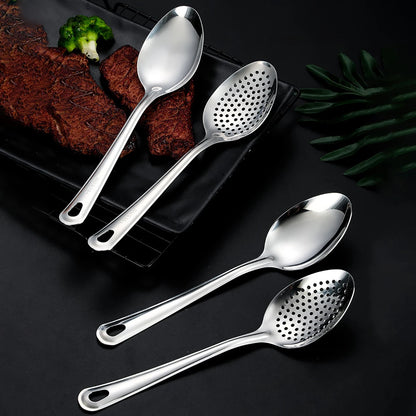 304 Stainless Steel Strainer Spoon Colander Ladle Filter Strainer Food Skimmer Useful Things For Kitchen Gadgets Kitchenware
