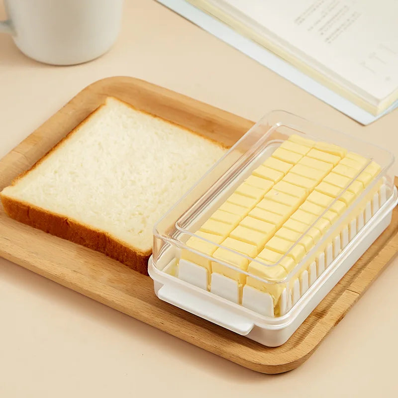 Butter cutting box butter cutter refrigerator crisper container storage seal with lid butter splitting box storage box