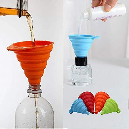 Kitchen Funnel, Kitchen Gadgets Accessories Silicone Collapsible Funnels for Filling Water Bottle Liquid Transfer Food Grade